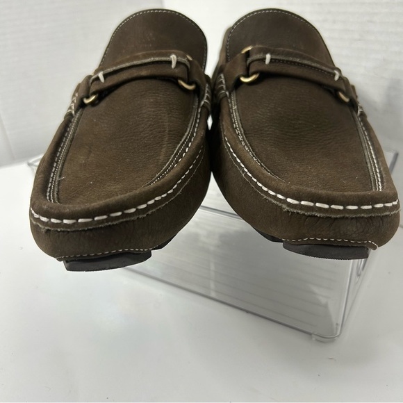 Donald Pliner Men’s 11 Driving Loafer Shoe Leather Brown Slip On Comfort NEW